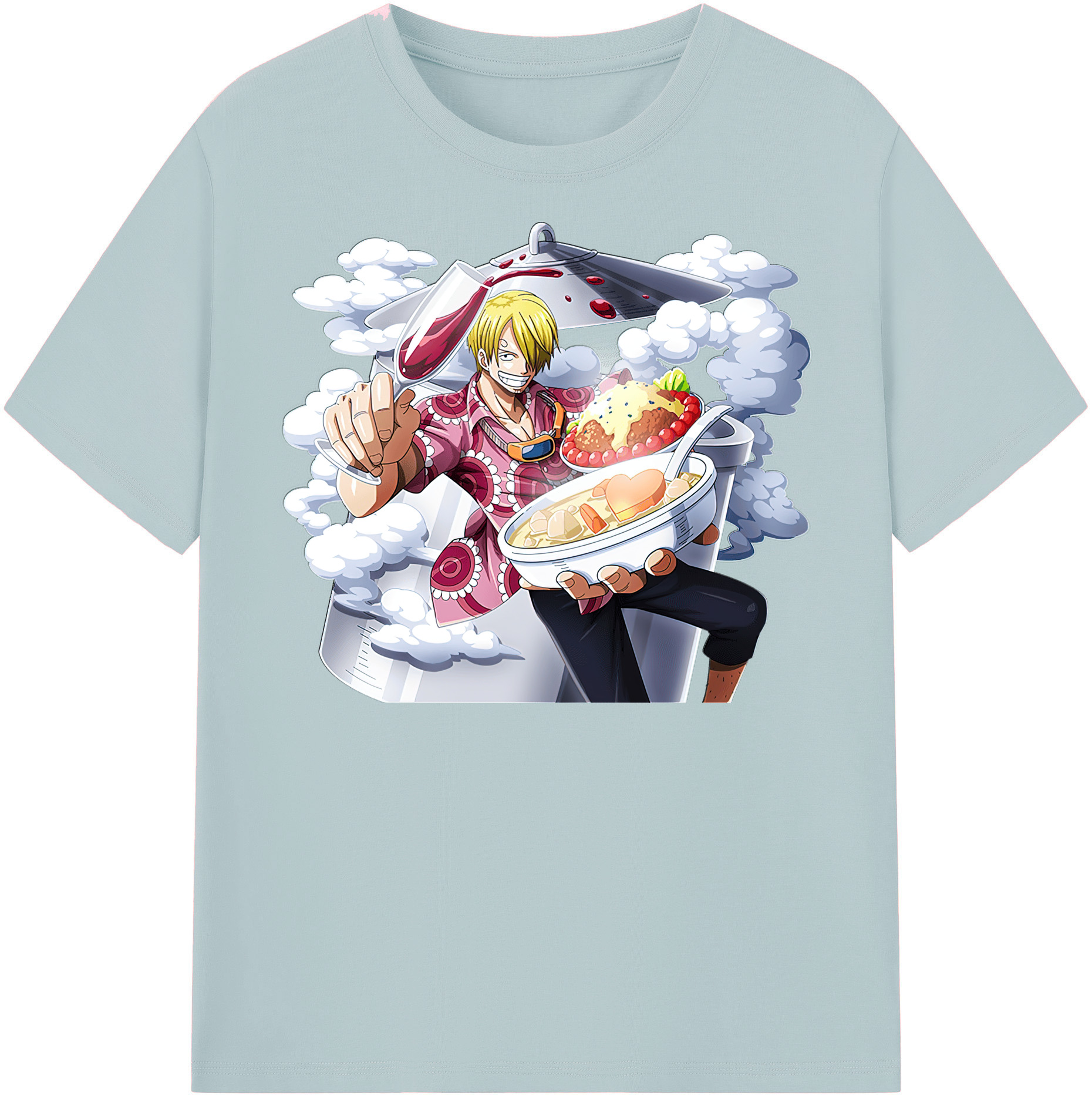 ワンピース サンジ ONE PIECE Sanji 綿100％半袖Tシャツ（フロントプリント）